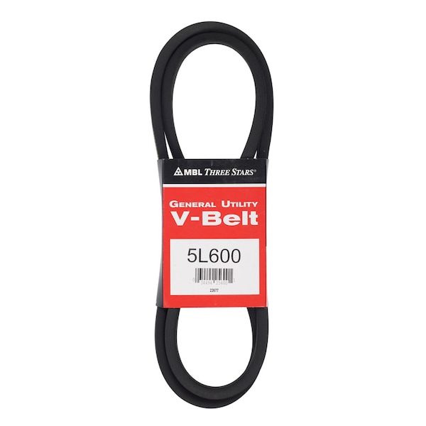 Mbl Mitsuboshi FHP General Utility V-Belt 0.63 in. W X 60 in. L For Fractional Horsepower Motors 5L600A - main
